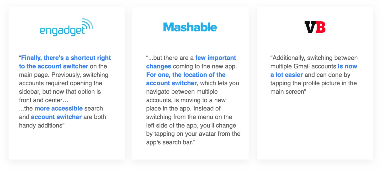 The OneGoogle account menu in Gmail