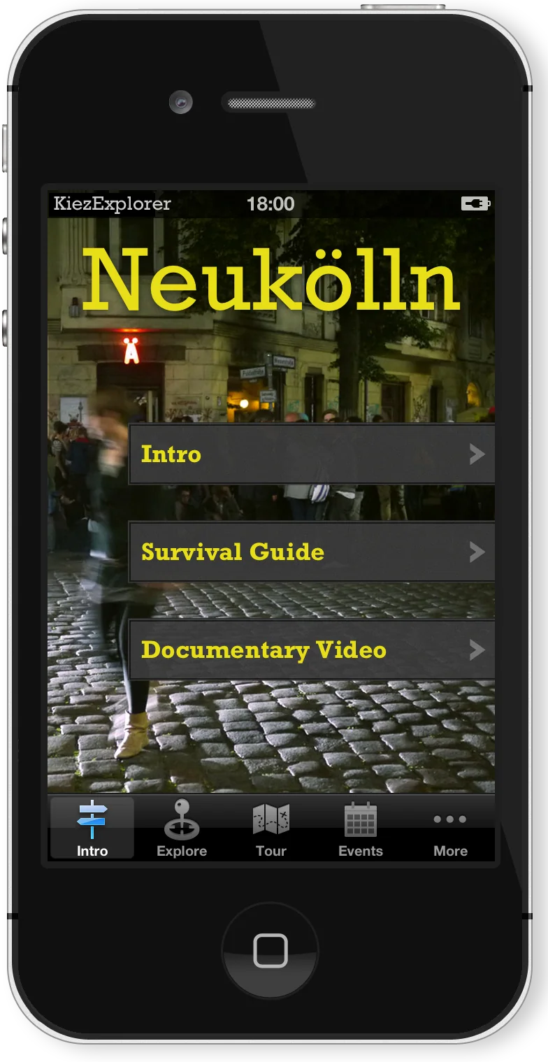 screenshot kiezexplorer app