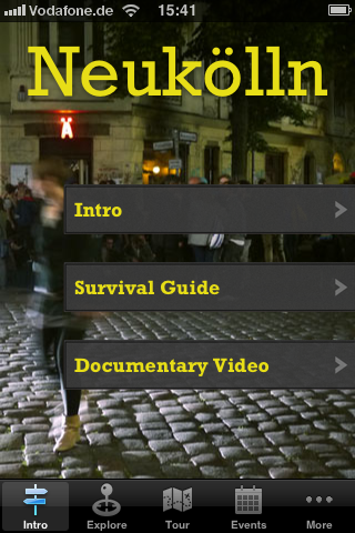 app screenshot intro view