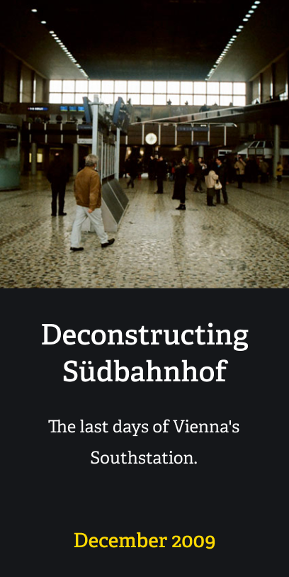 Deconstructing Südbahnhof